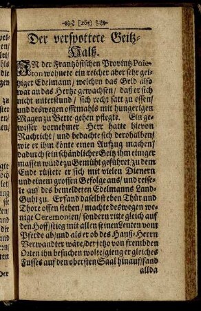 Der verspottete Geiz-Halß.