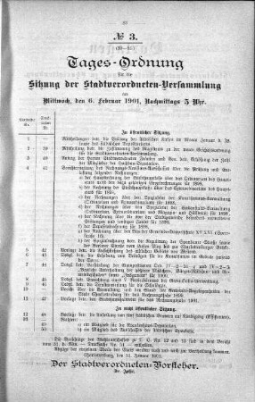 Tages-Ordnung, 06. Februar 1901