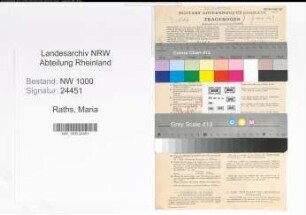 Entnazifizierung Maria Raths, geb. 04.12.1903 (Lehrerin)