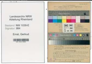 Entnazifizierung Gertrud Ernst , geb. 12.01.1887 (Lehrerin)