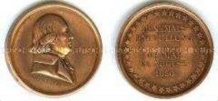 Medaille mit Johann Gottfried Herder zur Enthüllung seines Denkmals in Weimar 1850, Nachbildung