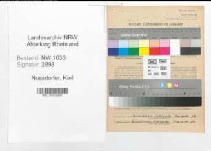 Entnazifizierung Karl Nussdorfer , geb. 17.09.1898 (Schlosser)