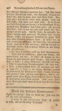 Nach der heiligen Kommunion.