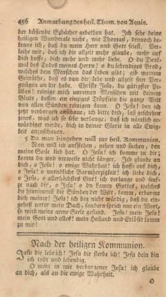 Nach der heiligen Kommunion.