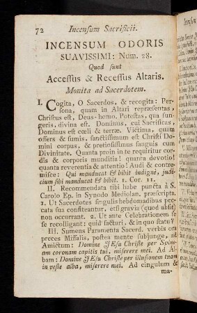 72-89, Incensum Sacrificii. Incensum Dominicae ante/post Missam.