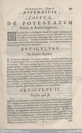 CAPUT I. DE POTESTATUM Genesi, & Analysi ingenere.