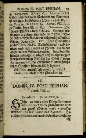 16. Domin. IV. Post Epiphan.