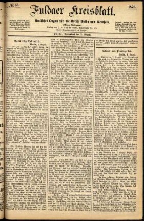 Ausgabe vom Samstag, den 05. August 1876.