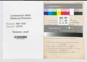 Entnazifizierung Josef Reissner, geb. 01.03.1900 (Stadtinspektor)