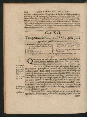 Cap. XVI. Temepramentum circa ea, quae iure gentium postliminio carent.