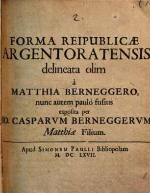 Forma Reipublicae Argentoratensis