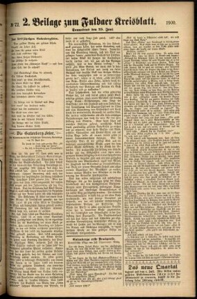 Dritte Ausgabe vom Samstag, den 23. Juni 1900.