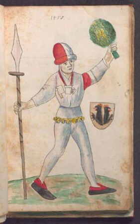 Schembartläufer mit Wappen, 1458