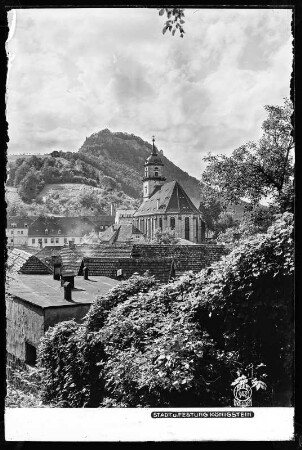 Blick auf die Stadt und Festung Königstein