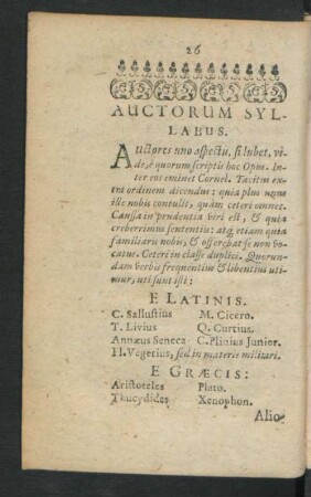 Auctorum Syllabus