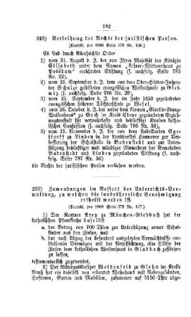 Verleihung der Rechte der juristischen Person : [III. Elementarschulwesen]