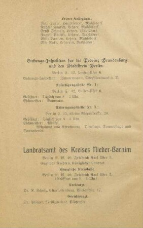 Landratsamt des Kreises Nieder-Barnim