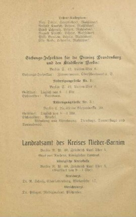 Landratsamt des Kreises Nieder-Barnim