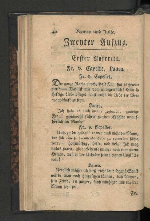 Zweyter Aufzug.
