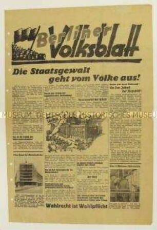 Illustrierter Sonderdruck der SPD zur Reichstagswahl 1930