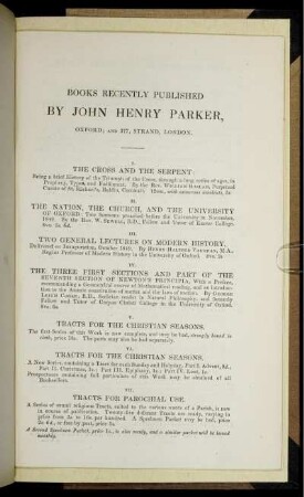 Books recently published by John Henry Parker.