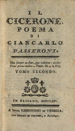 Il Cicerone : Poema, 2