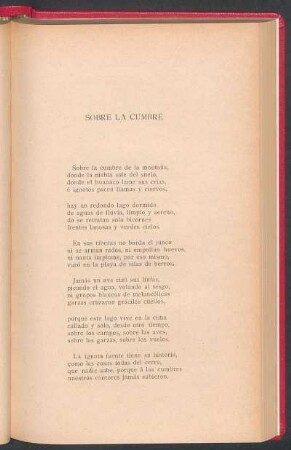 Sobre la cumbre