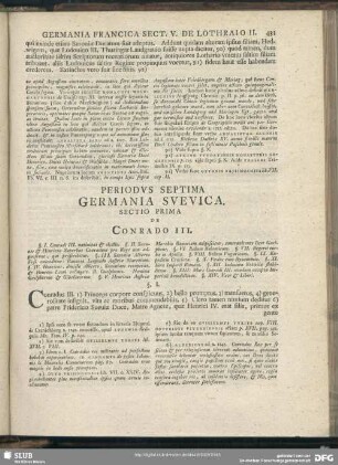 Periodus Septima. Germania Svevica