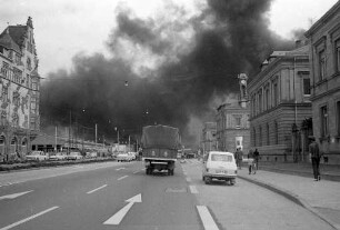 Brand im städtischen Gaswerk.