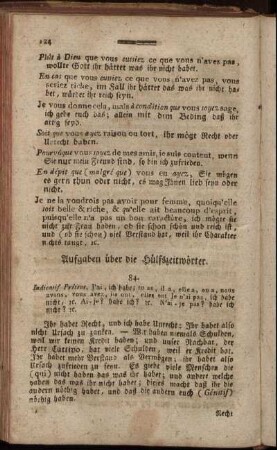 Aufgaben über die Hülfswörter. - Von den leidenden Zeitwörtern.