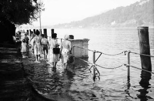 Bregenz: Überschwemmter Landungssteg