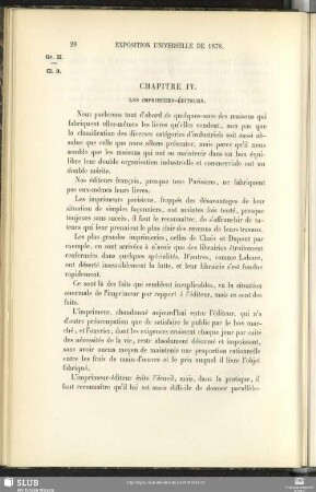 Chapitre IV. Les Imprimeurs-Éditeurs