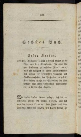 262-265, Erstes Kapitel
