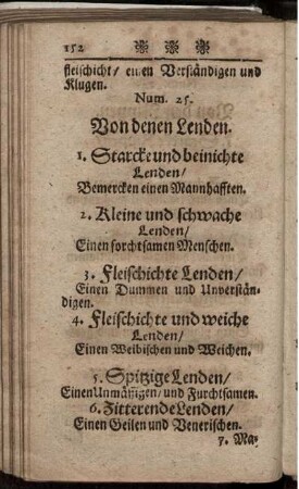 Num. 25. Von denen Lenden.