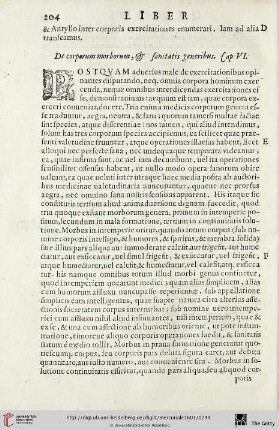 Cap. VI.: De corporum morborum, & sanitatis generibus