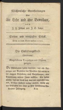 Sieben und vierzigstes Stück