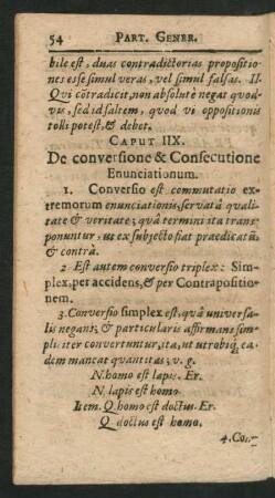 Caput IIX. De conversione & Consecutione Enunciationum.