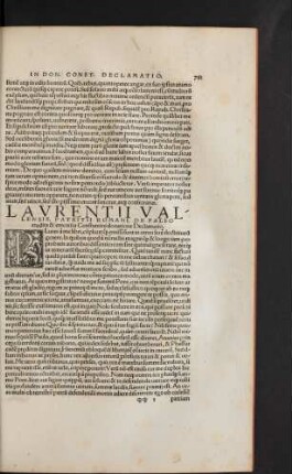Laurentii Vallensis, Patritii Romani, De Falso credita & ementita Constantini donatione Declamatio.