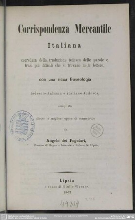 Corrispondenza mercantile Italiana