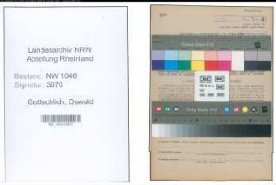 Entnazifizierung Oswald Gottschlich , geb. 15.12.1900 (Kaufmaennischer Angestellter)