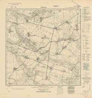 1943 (alte Nr.: 590) Glewitz, Meßtischblatt (4cm - Karte)
