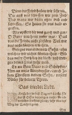 Das vierdte Liedt.