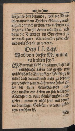 Das LI. Cap. Was von dieser Meynung zu halten sey?