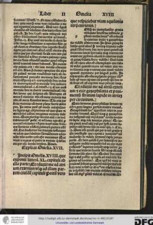 Incipit omelia XVII, que exponit litteram XL capituli ab illa parte: et eduxit me... usque ad illam partem eiusdem capituli: portam vero...