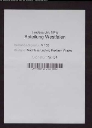 5 Briefe des Sohnes Giesbert Vincke