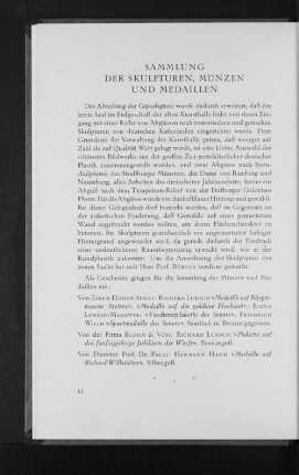 Sammlung der Sulpturen, Münzen und Medaillen