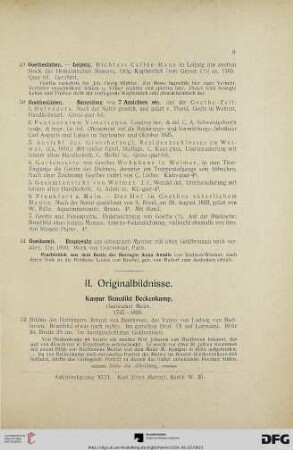 II. Originalbildnisse (Nr. 52-68)