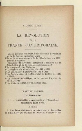 La Révolution et la France contemporaine