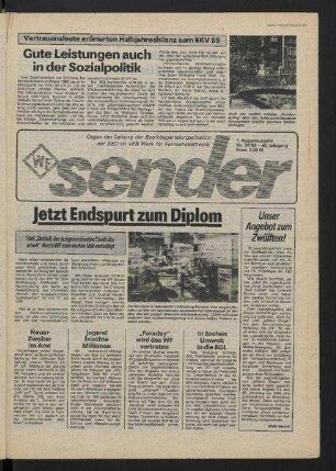 Betriebszeitung 'WF-Sender', Nr.31/1989 (1. Augustausgabe 1989)