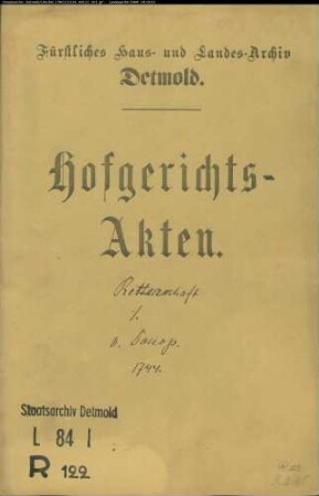 Ritterschaftsrezeptor von Kestner gegen Leutnant von Donop zu Entrup und dessen Konduktor Hasse - Rittersteuer